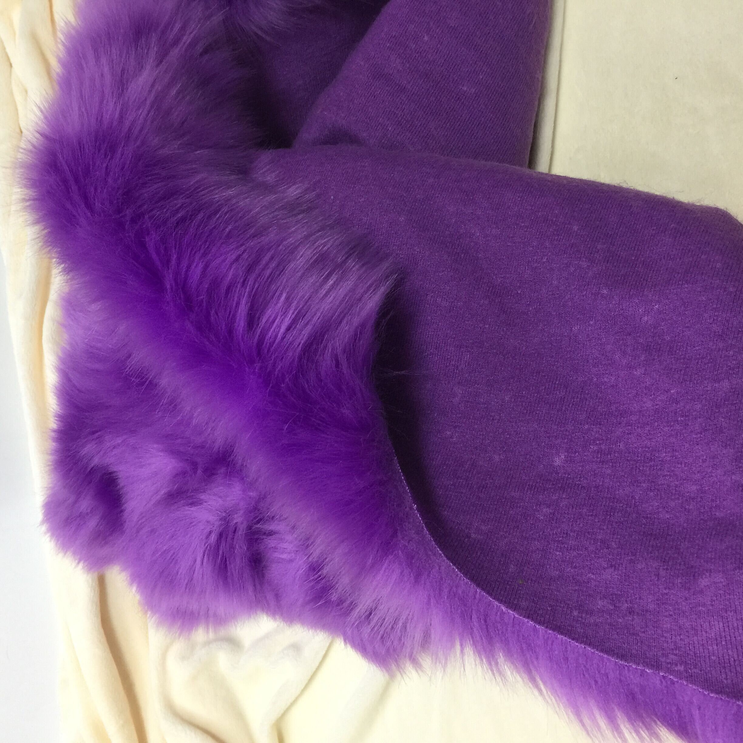 Purple Faux Fur Fake Fox Fabric With Long Pile Fluffy Soft for - Etsy