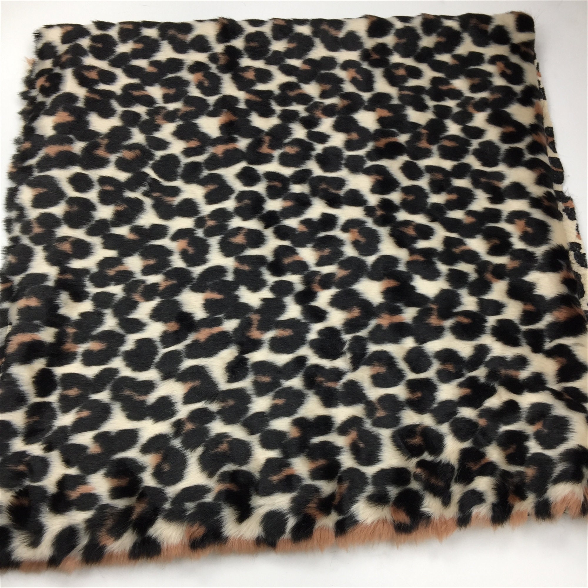 Thick Heavy Animal Faux Fur Fabric By The Yard Shaggy Long Pile 60 Width  Fake fur (Multi color Brown) Used for Blanket, jackets, coating