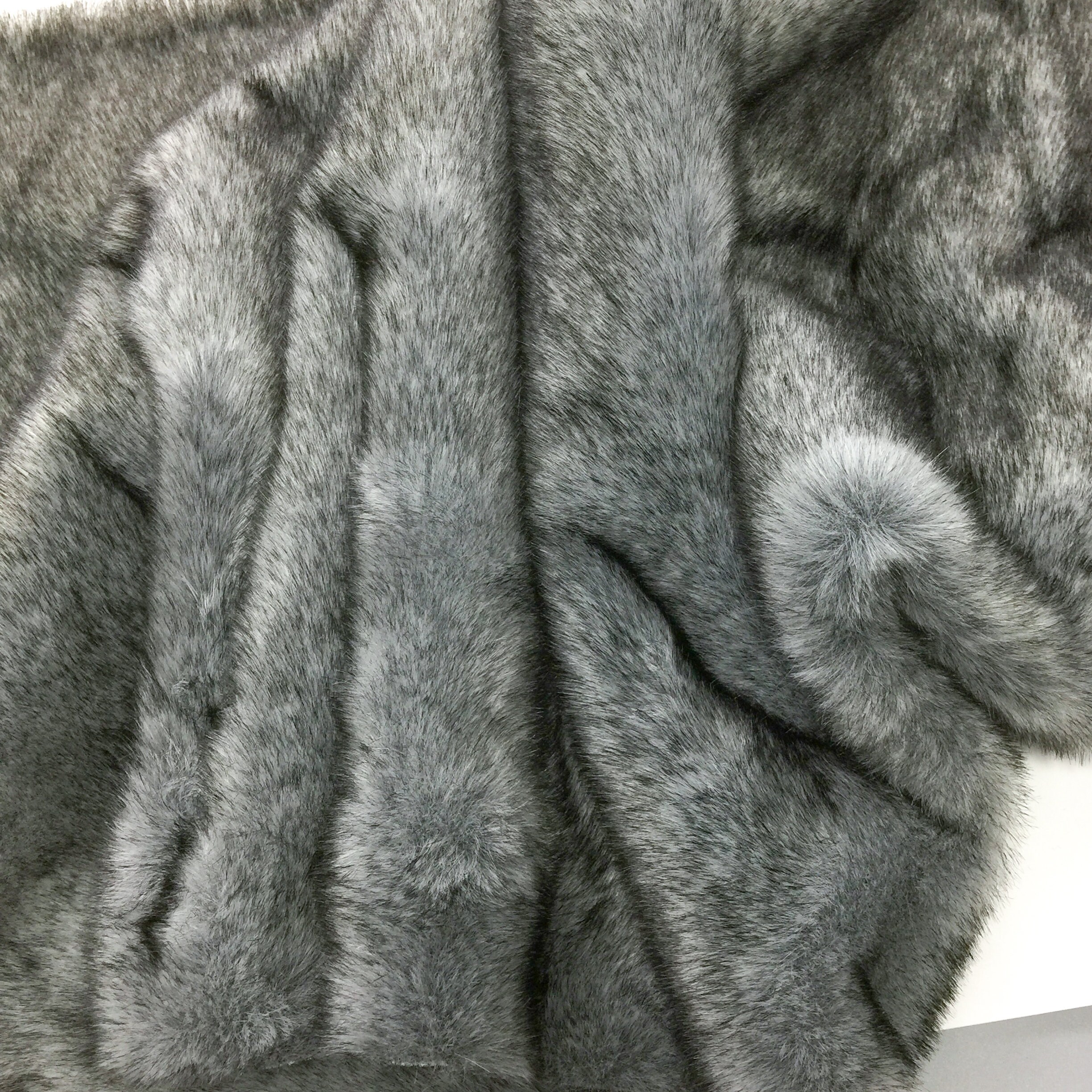 Faux Fur Mink Fabric Gray Black Color Medium Pile Soft for DIY Etsy