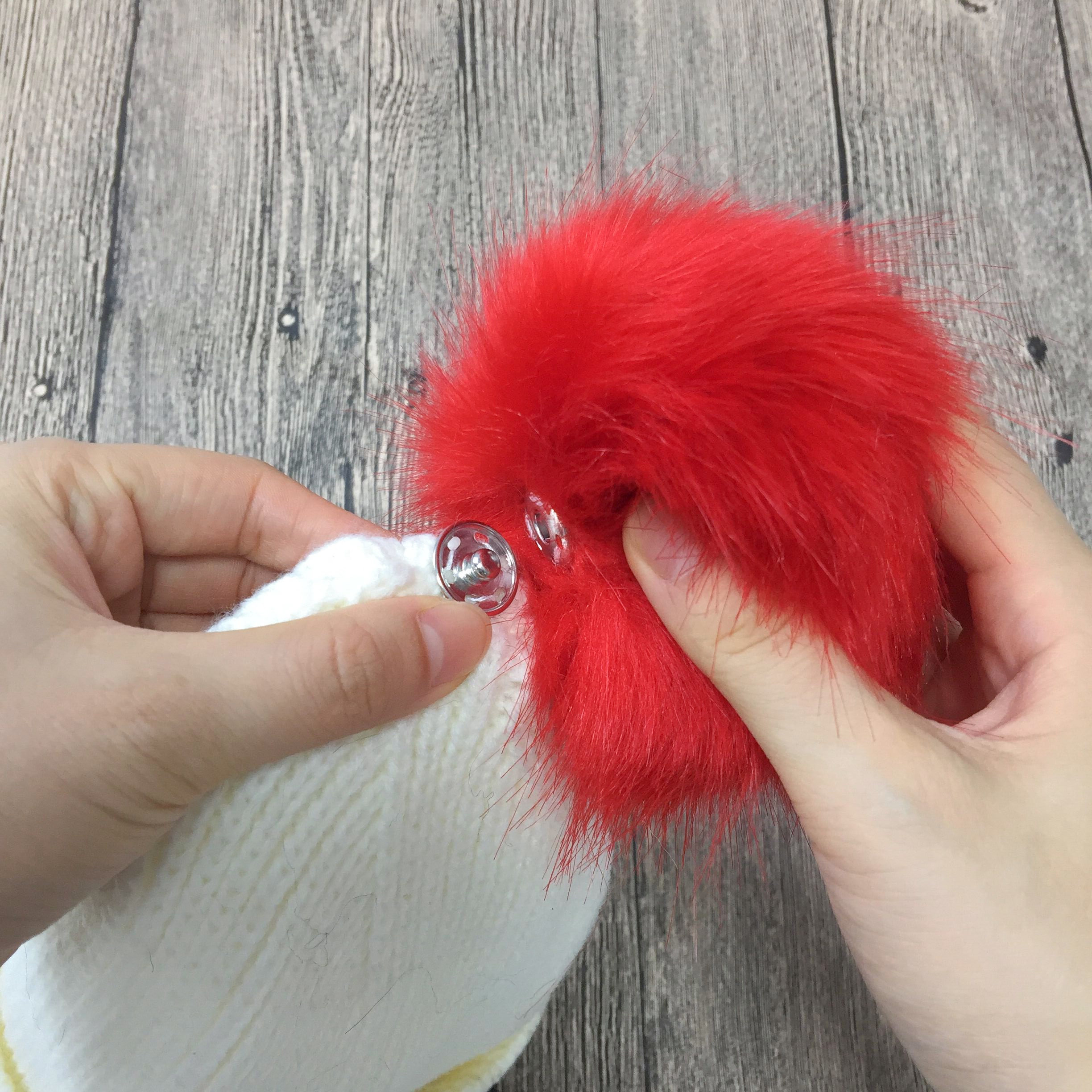 6 Pcs Bright Red Pom Poms Fluffy Faux Fur for Hats Fur Ball Etsy