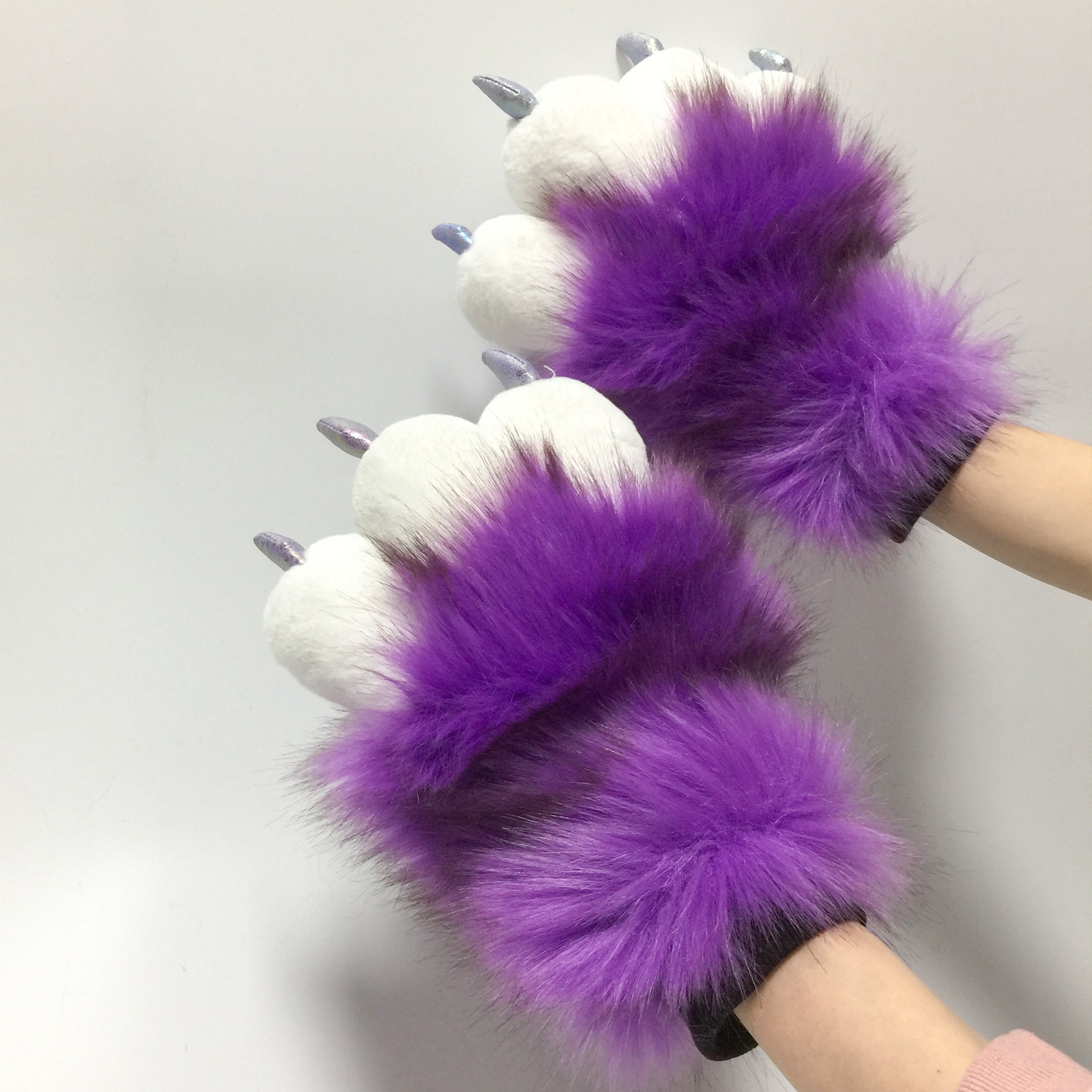 Faux Fur Fursuit Paws Furry Handpaws Cosplay Costume Gloves Etsy
