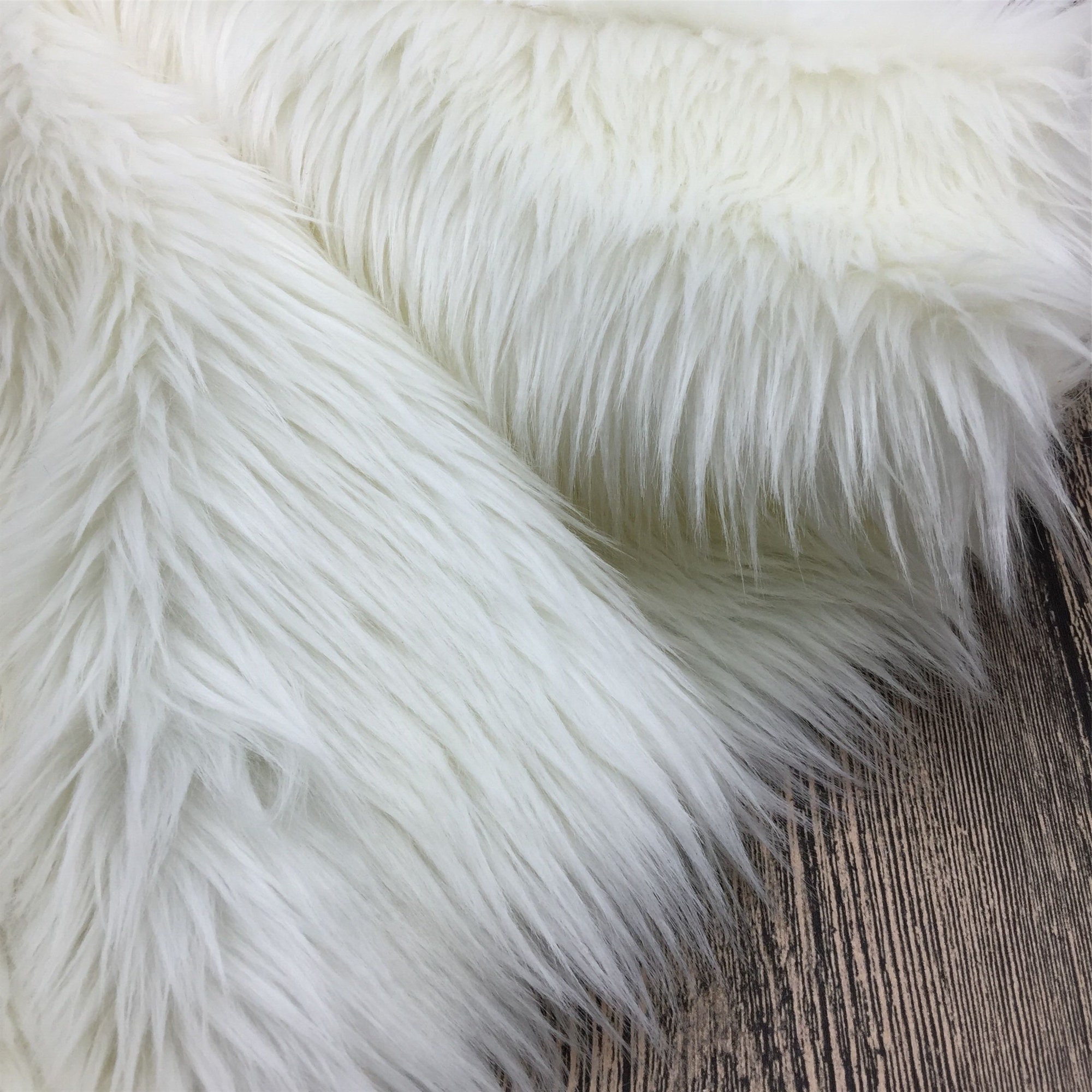 Off White Faux Fur Long Hair Craft Fur Faux Fox Fur Long Pile | Etsy