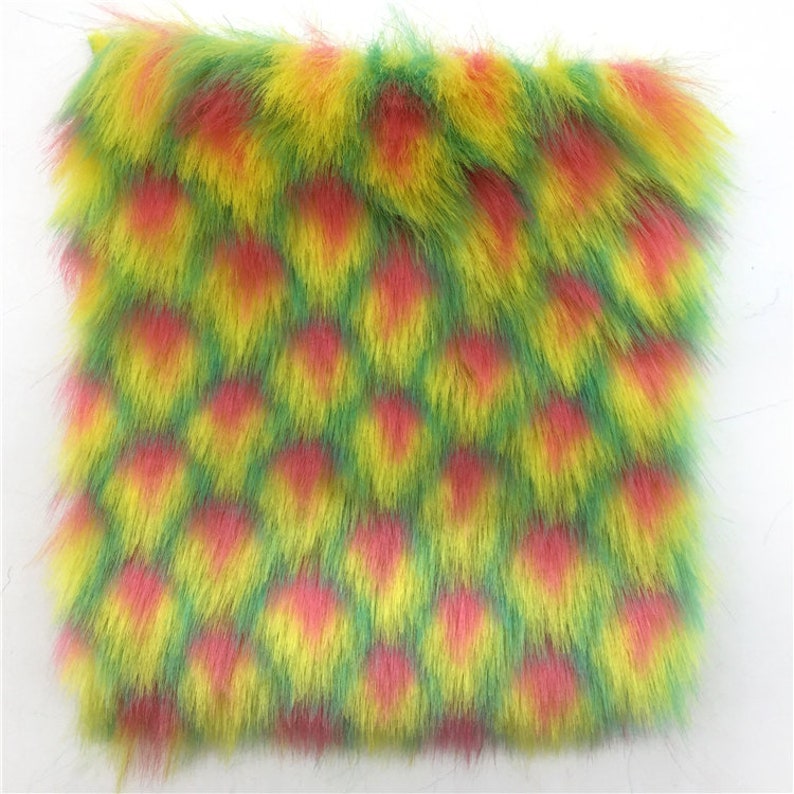 Cute New Design Orange Peacock Style Faux Fur Rabbit Hair - Etsy