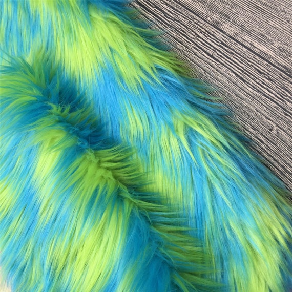 Christmas Green Colorsthree Tone Shaggy Soft Faux Fur Fabric | Etsy