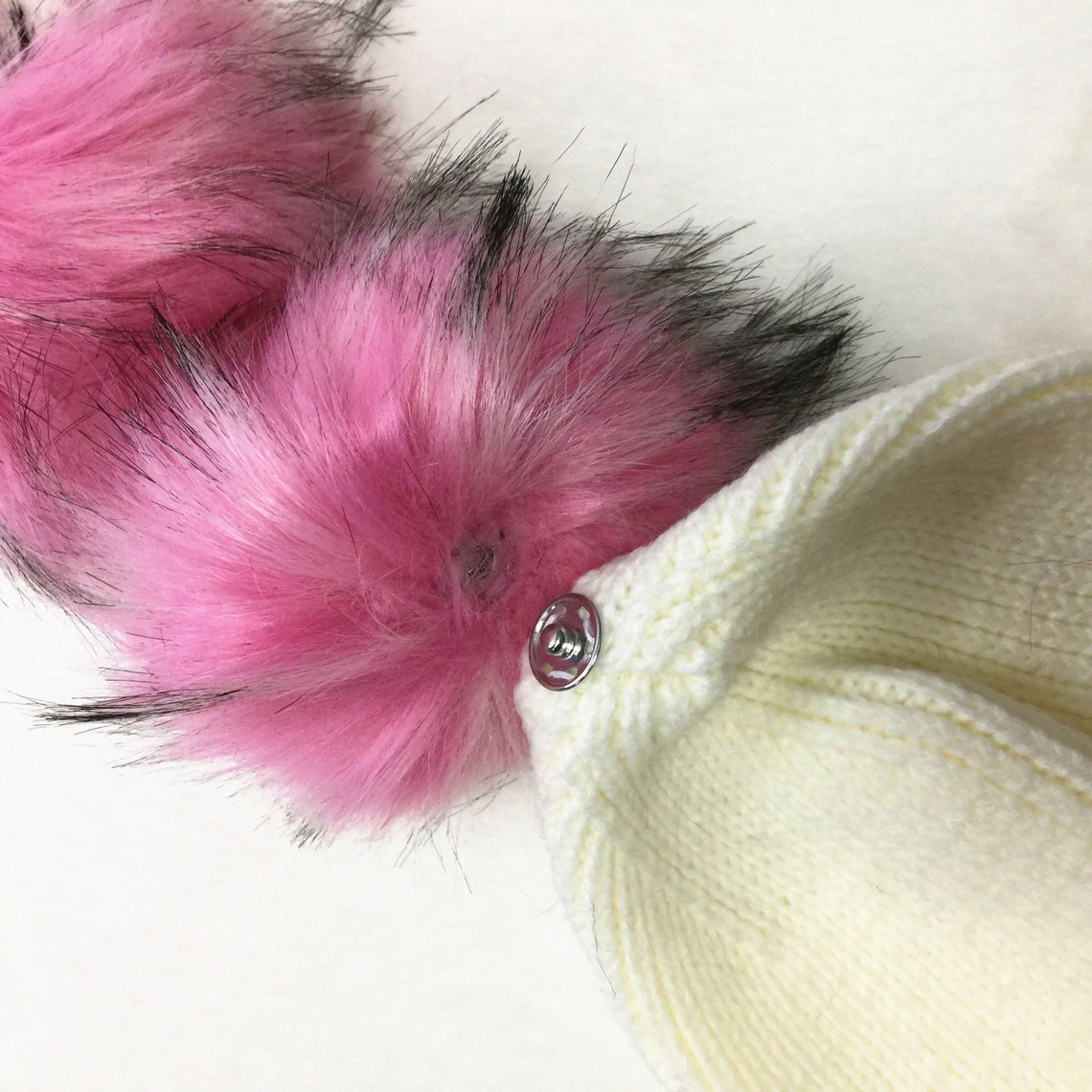 6pcs Faux Fur Pom Poms Snap on Fluffy Soft Fur Ball Detachable Etsy