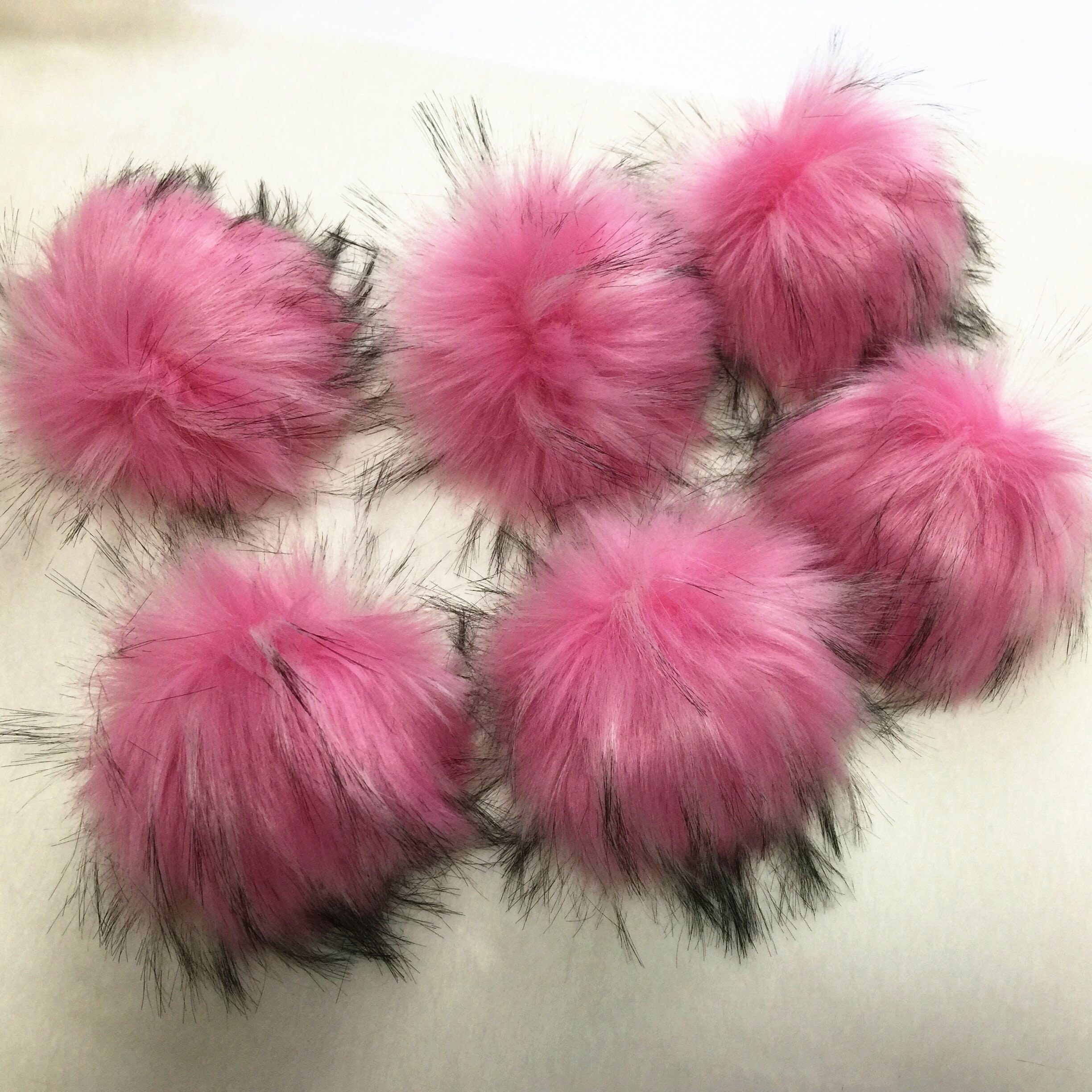 6pcs Faux Fur Pom Poms Snap On Fluffy Soft Fur Ball Detachable Etsy