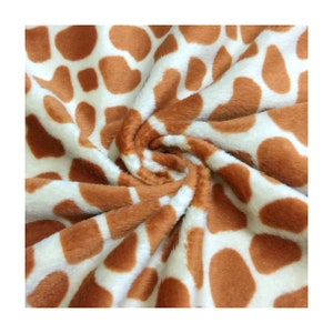 Giraffe Print Fabric by the Yard, Brown Animal Fur Pattern Print