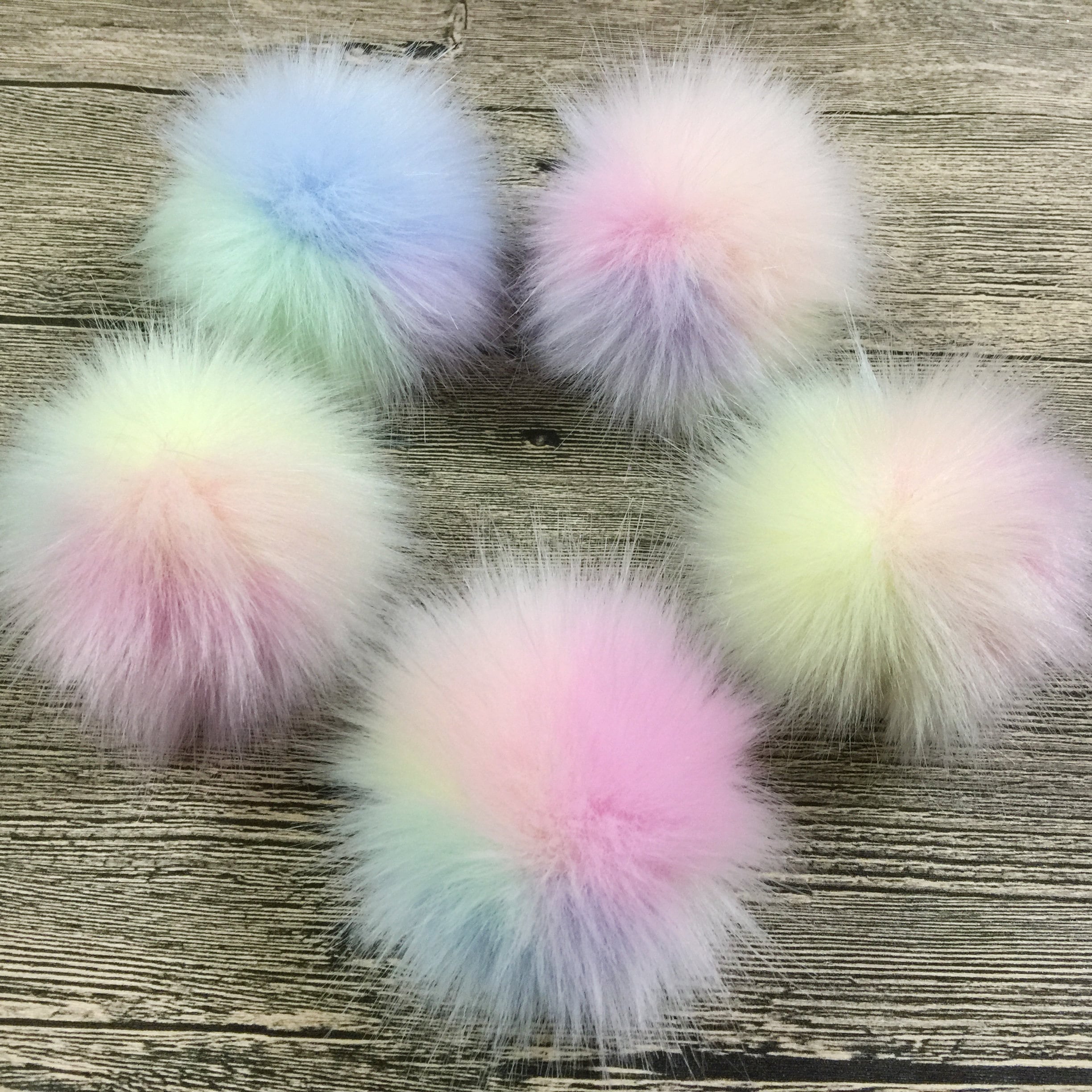 14 Pieces 10cm Faux Fur Pom Pom Ball Fluffy Pompom Ball Hat Faux