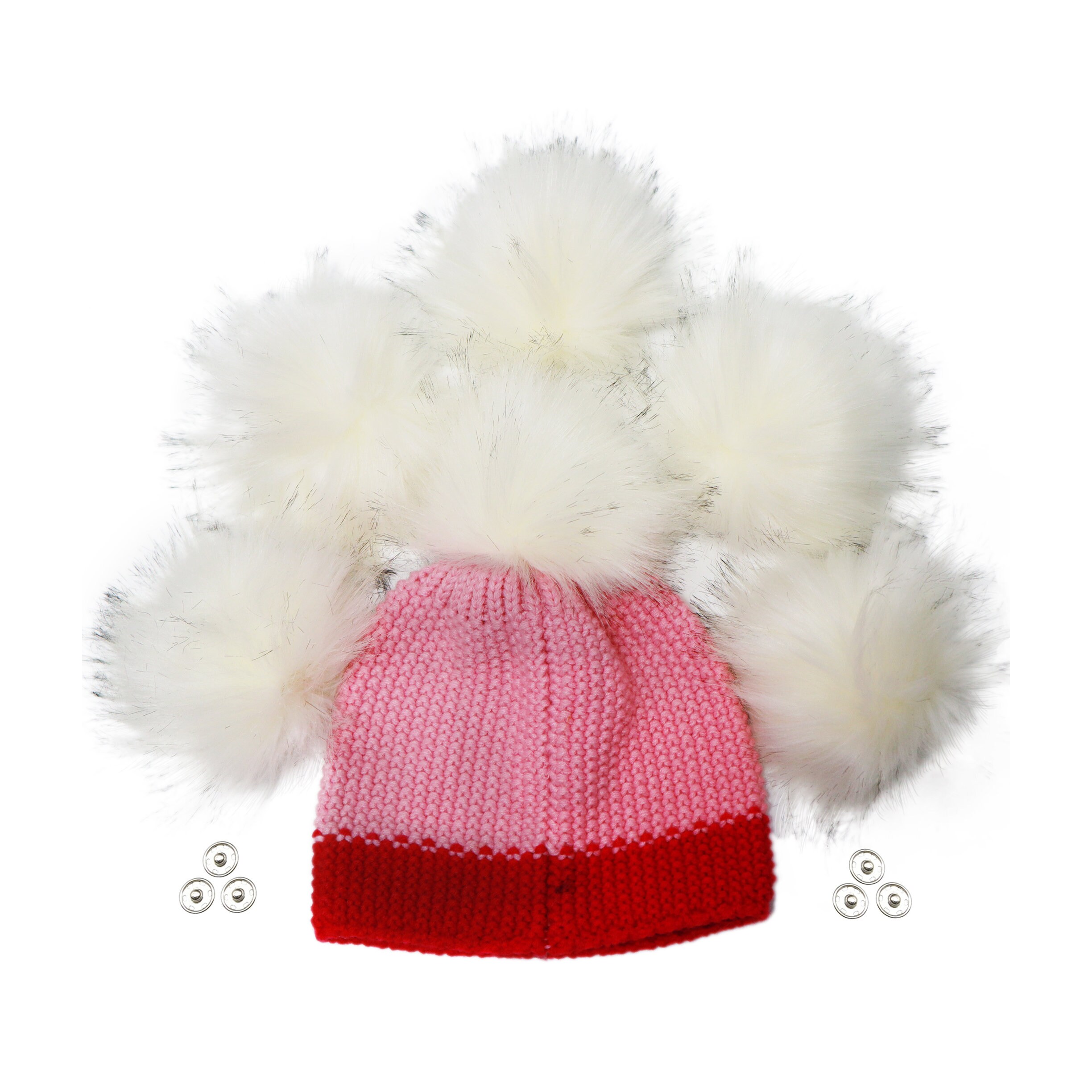 SYSUII Lot De 15 Pompons De 6 Cm En Fausse Fourrure - Pom Poms En Fausse Fourrure Pour Femmes Et Filles - Pom Poms Pour Bonnets, Bérets, Sacs, Décoration De Noël, Porte-clés