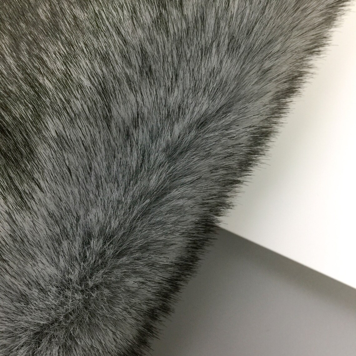 Faux Fur Mink Fabric Gray Black Color Medium Pile Soft for DIY Etsy