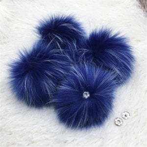 6pcs Orange Colors Faux Fur Pom Poms Snap on Fluffy Soft Fur Ball  Detachable Faux Fur Pompoms for Knitting Hats Winter Accessories 