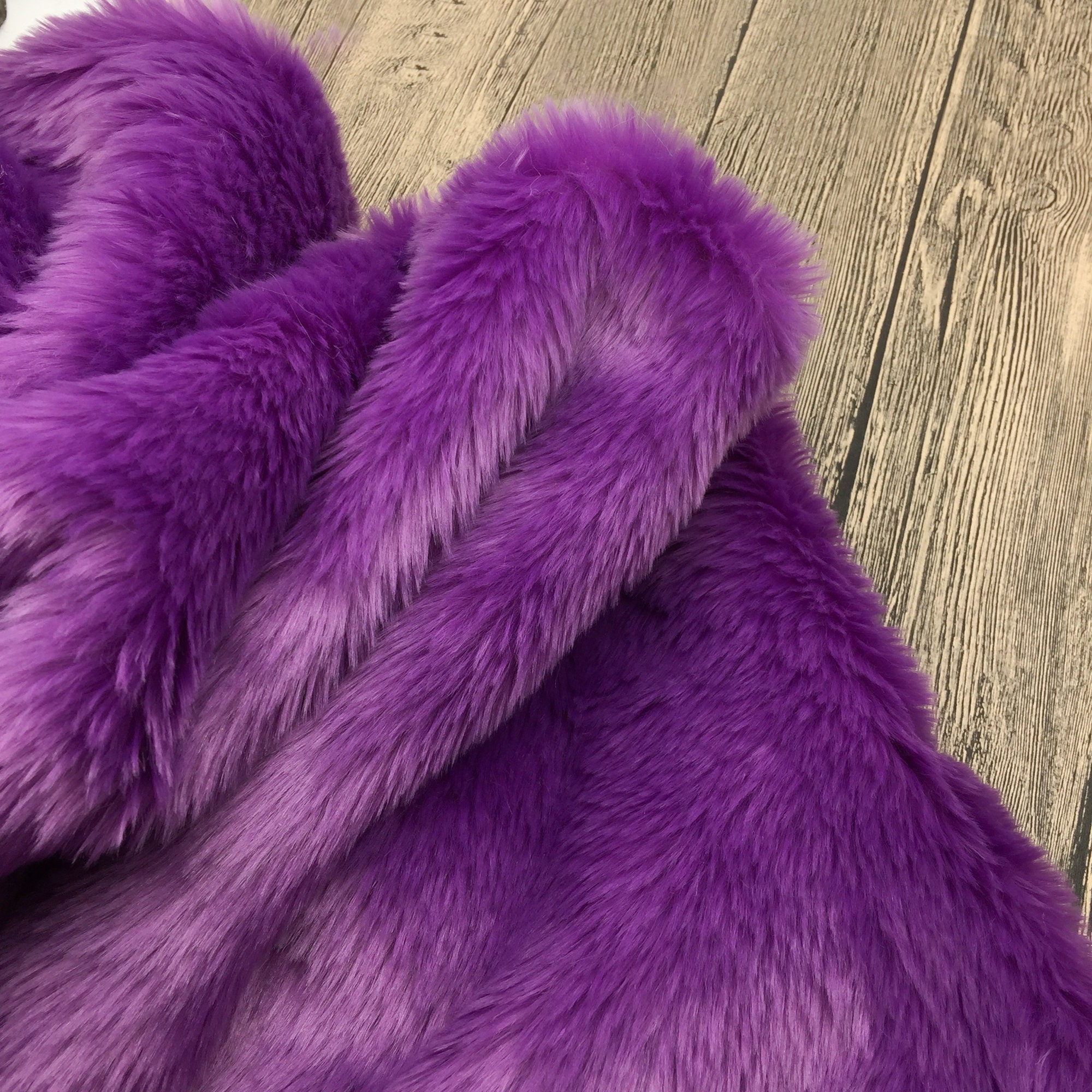 Violet Purple Premium Soft Bunny Fur Short Pile Faux Rabbit | Etsy