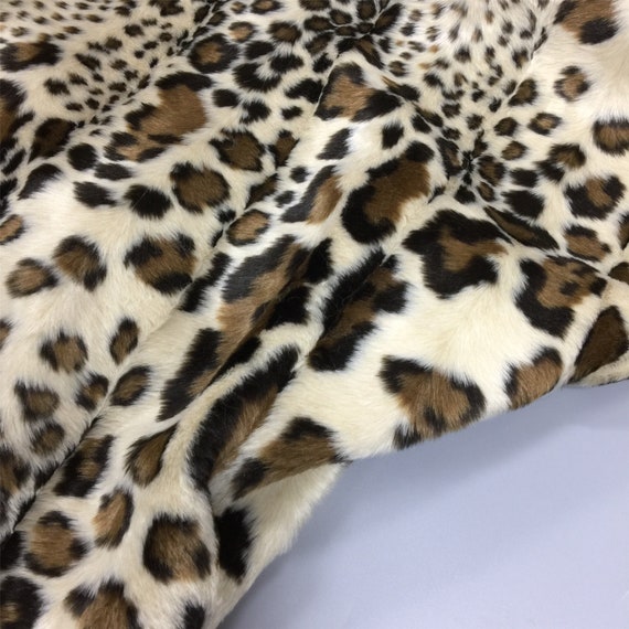 Animal Leopard Print Color Long Pile Furry Faux Fur Fabric | Etsy