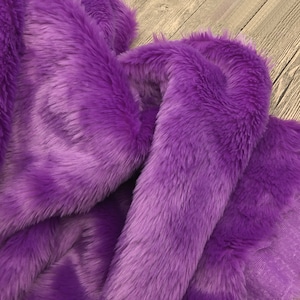 Violet Purple Premium Soft Bunny Fur Short Pile Faux Rabbit Fur Fabric ...