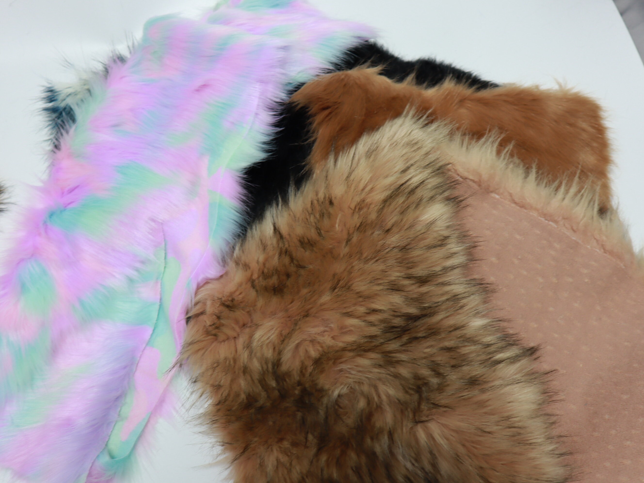 On Sale Multiple Colors Faux Fur Fabric Squares Scrap Etsy