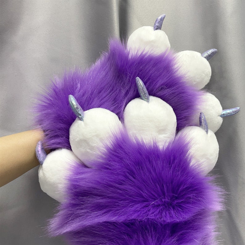 Faux Fur Fursuit Paws Furry Handpaws Cosplay Costume Gloves Etsy