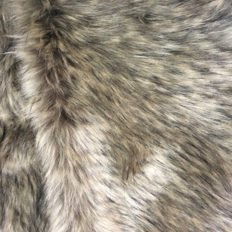 Natural Brown Color Faux Raccoon Fur FabricJacquard Craft | Etsy