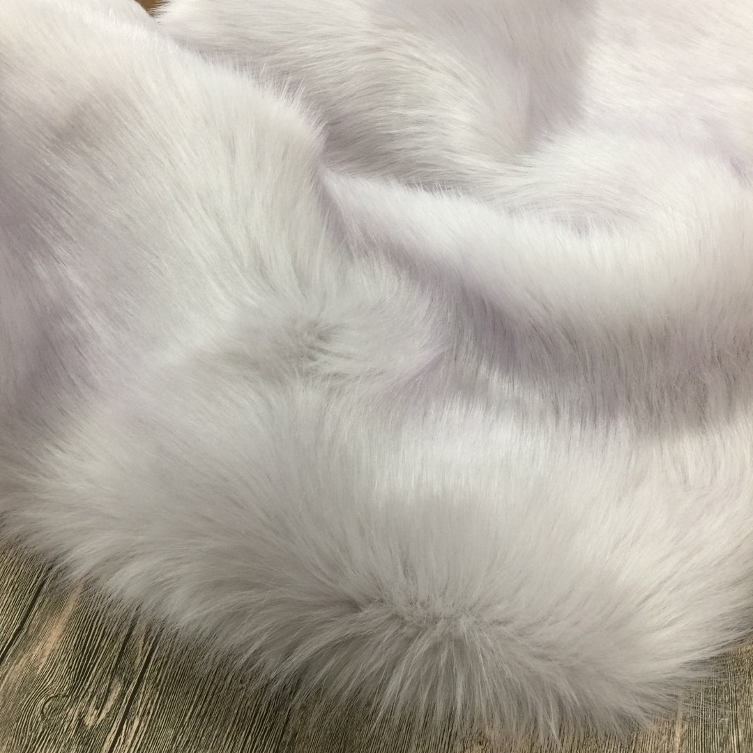 Silver White With Lavender,long Pile Fuzzy Faux Fur for Headband,boot ...