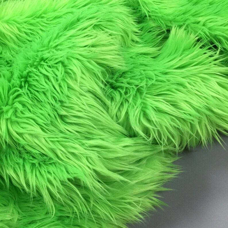 Super Soft Green Colorslong Pile Shaggy Faux Fur Fabric for Etsy
