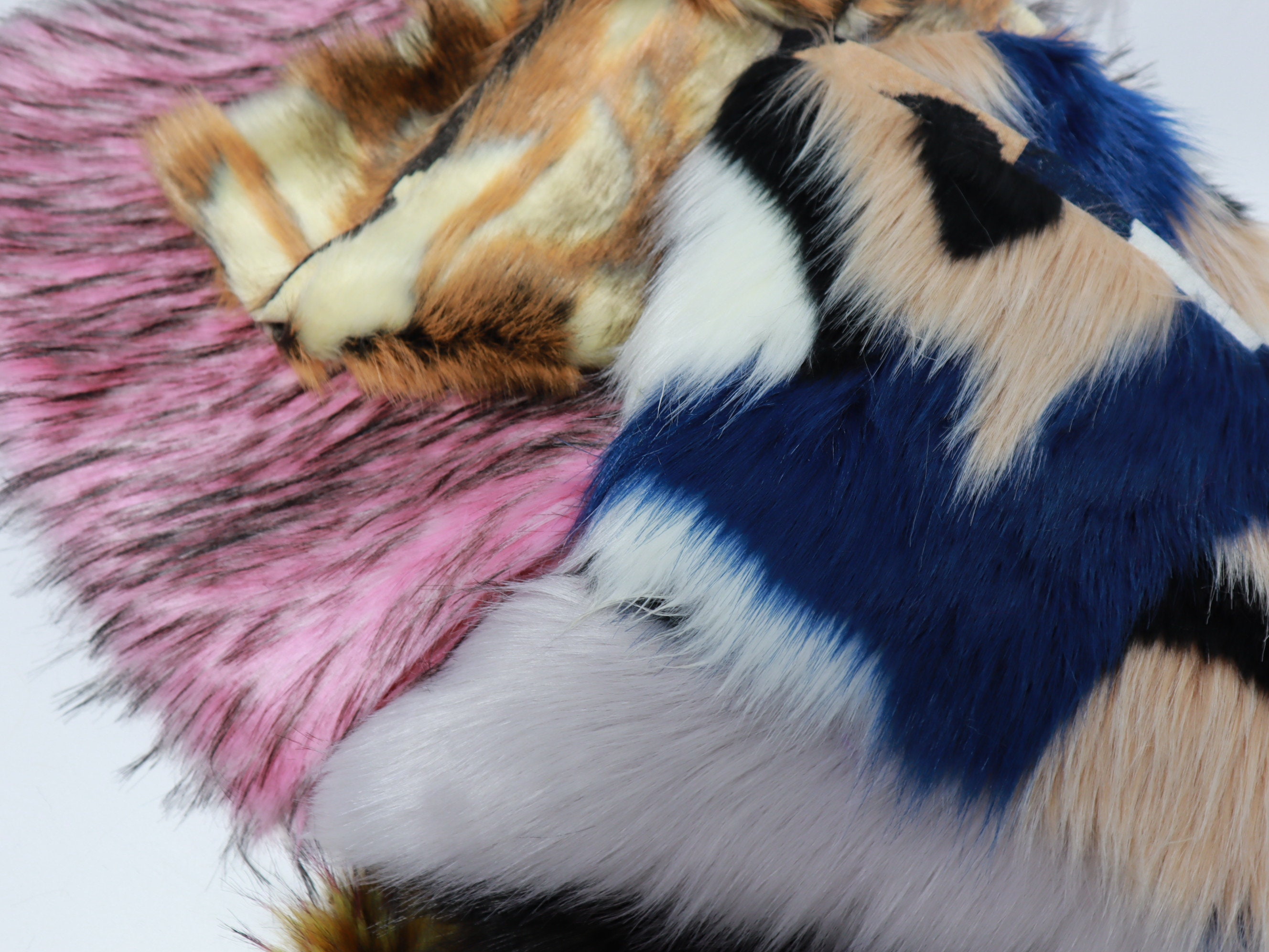 On Sale Multiple Colors Faux Fur Fabric Squares Scrap Etsy