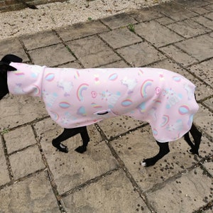 Greyhound Unicorn & Hot Air Balloon Fleece image 1