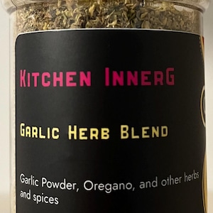 Garlic Herb Blend is a lighter seasoning blend recommended for poultry, seafood, potatoes, vegetables, salads, soups, etc.