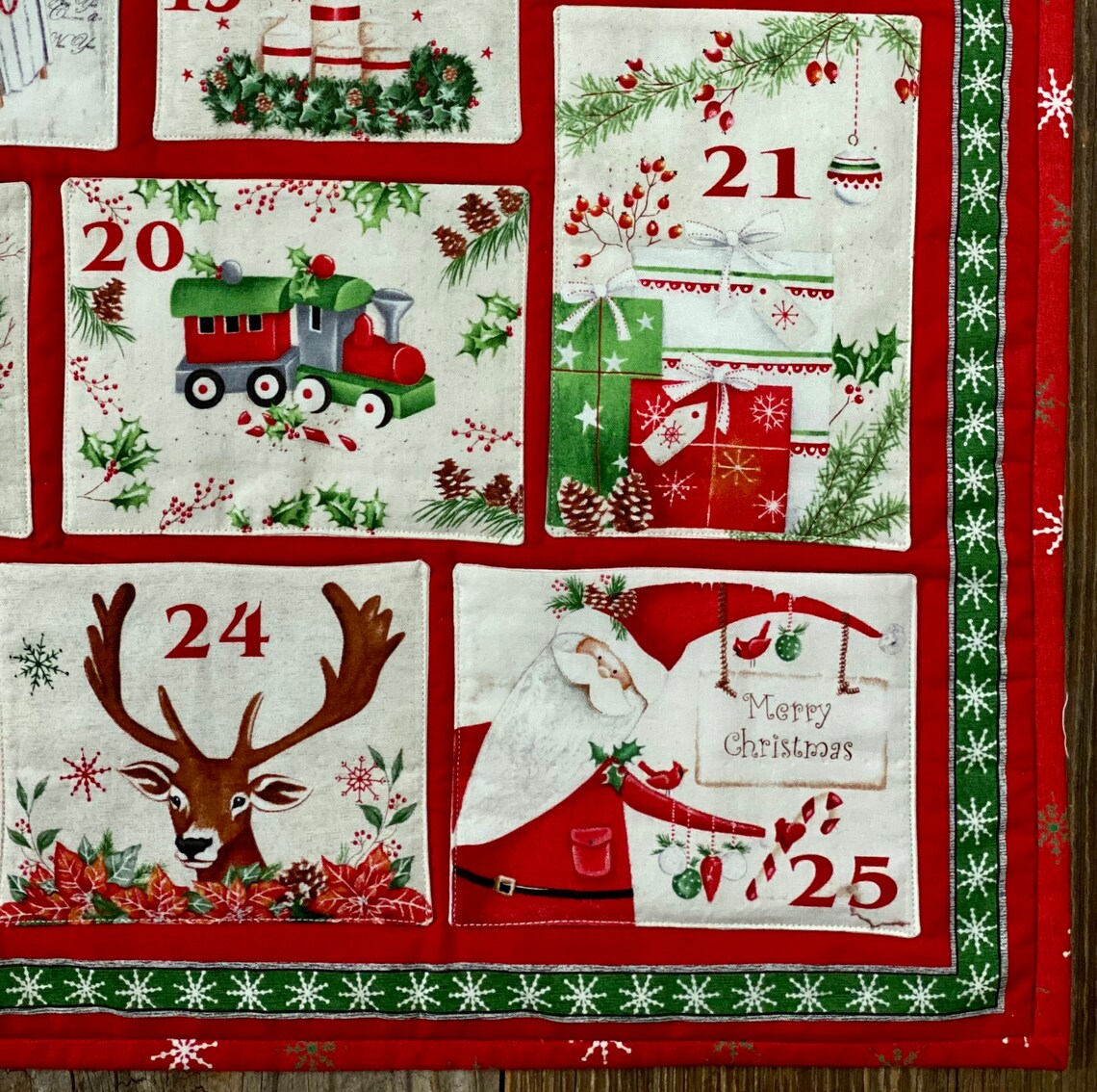 Vintage Christmas Advent Calendar Christmas Countdown Etsy