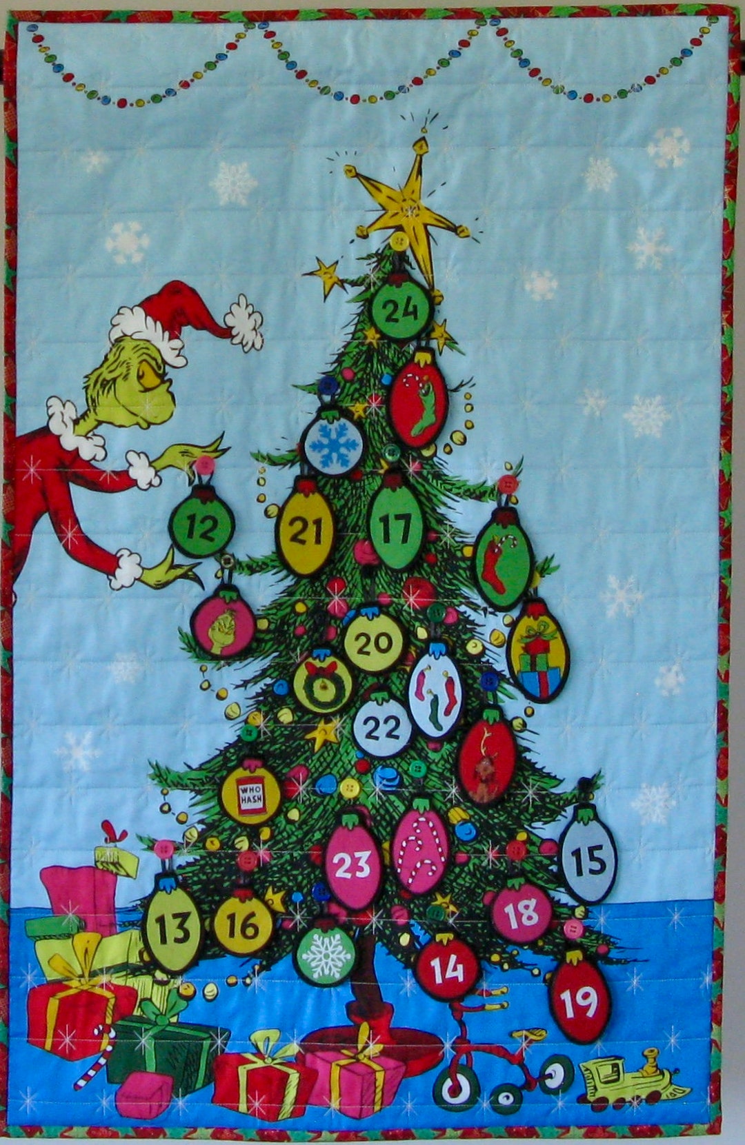Grinch Advent Calendar Christmas Countdown Advent Calendar Dr. Seuss Christmas Countdown Etsy