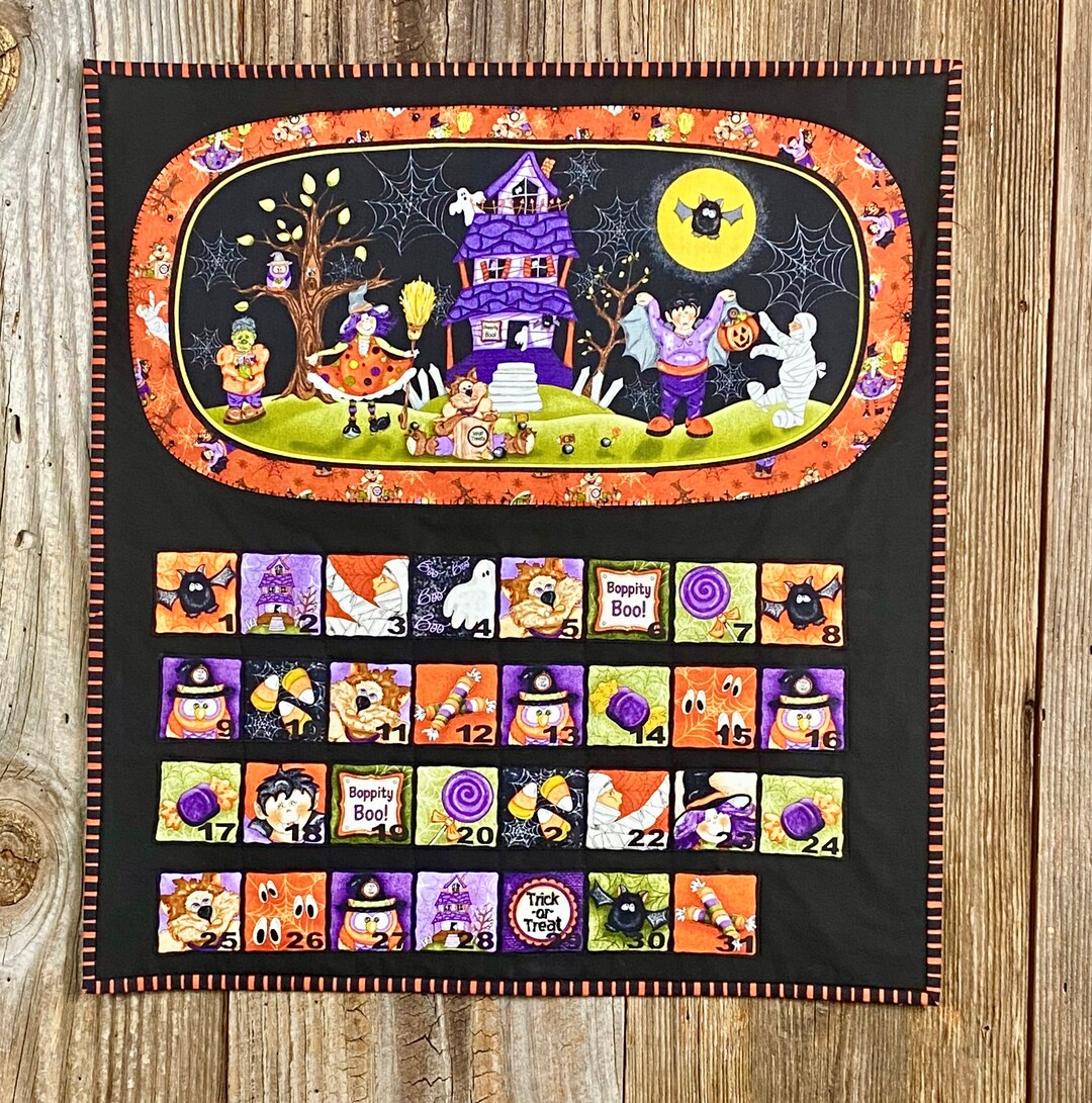 Halloween Fabric Countdown Calendar Haunted House Advent Calendar