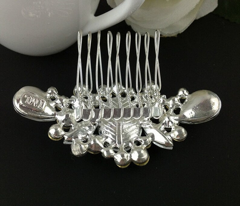 Crystal Silver Hair Comb Bridal Hairpiece Wedding Accessories Rhinestone Hair Combs Headpiece Hair Jewelry