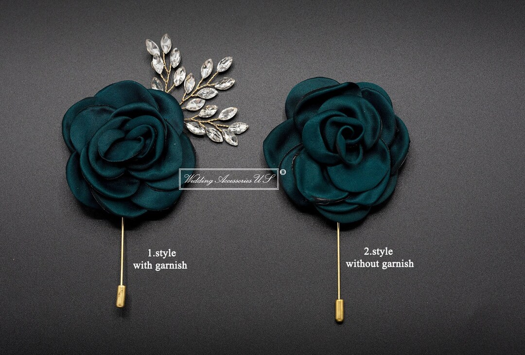 Emerald Boutonniere Green Boutonniere Gold Silver - Etsy
