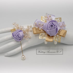 Mauve Boutonniere, Wedding Boutonniere, Pink Rose Boutonniere, Prom and Homecoming Boutonniere, Mauve image 10