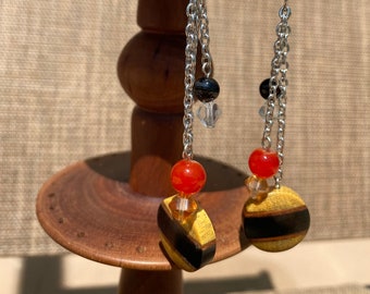 Wood Earrings for Women, Wood Dangle Earrings, Wooden Earrings, Lightweight Earrings, Wooden Jewelry