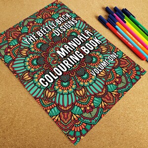 Mandala Colouring Book Volume One. Digital download colouring book with mandala tutorial pages.