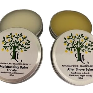 After Shave Balm And Energising Moisturiser Set For Men - 100% Natural