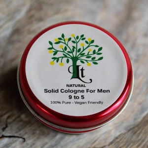 Solid Cologne After Shave Balm For Men, Wild Citrus For Every Day, 30ml Tin, 100% Natural