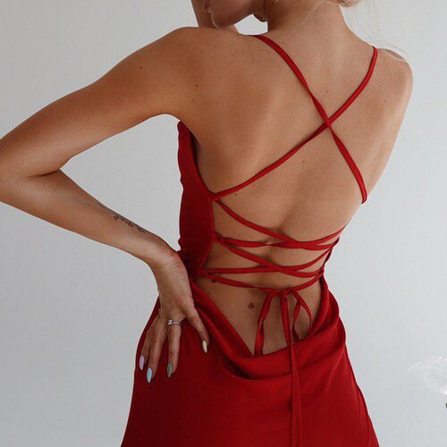 Cowl Neck Silk Dress In Sage green, Silk Bridesmaids Dress, Backless Satin Sexy Dress, Silky-smooth Tie Straps Back Dress, Midi Slip Dress