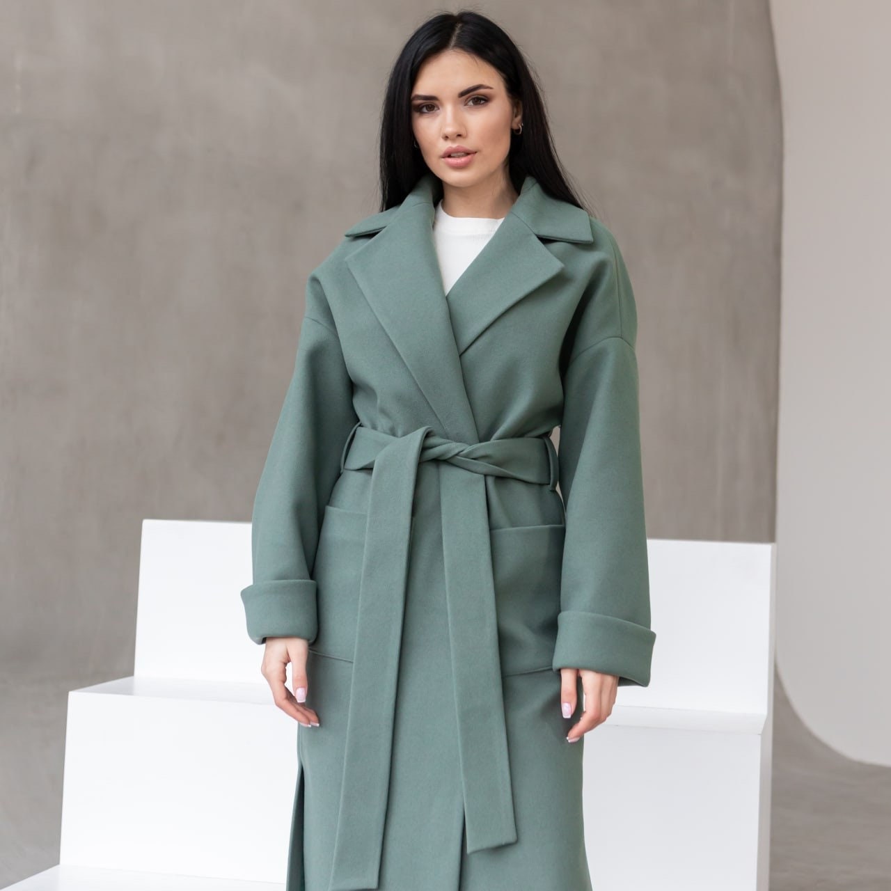 midi belted coat