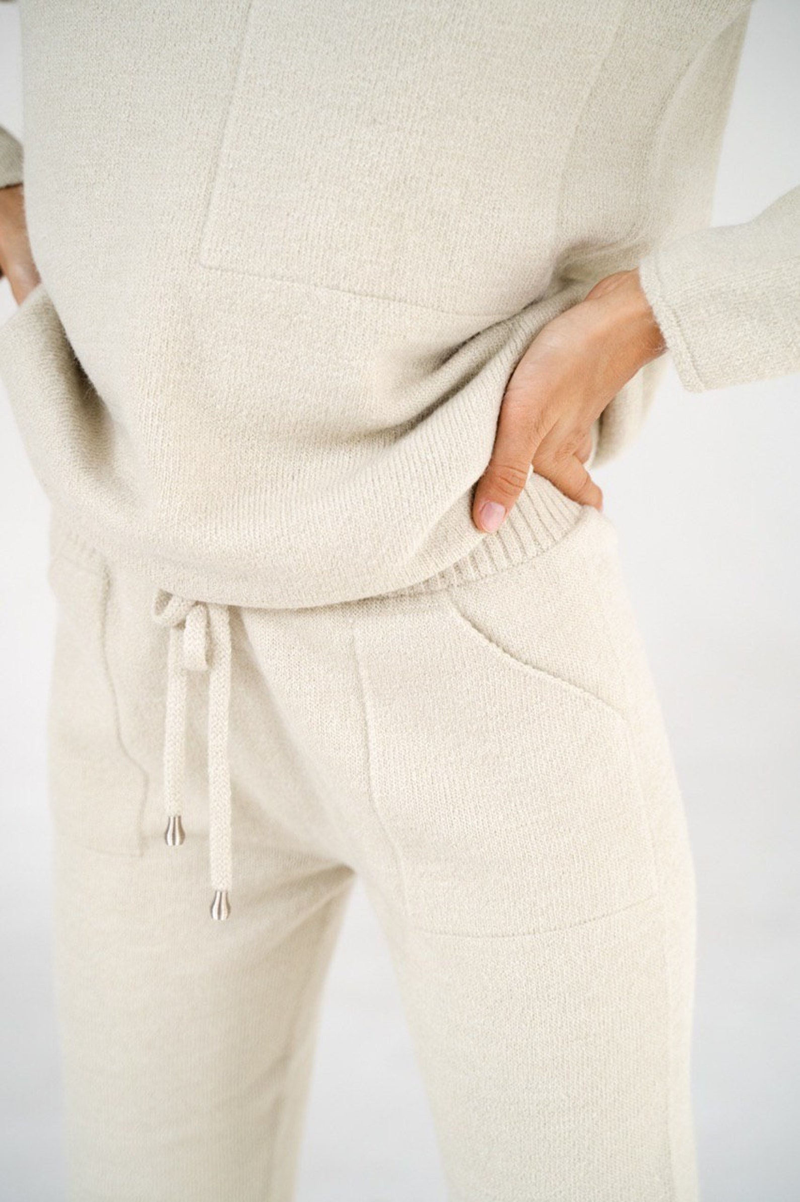 Cashmere Cosy Knitted Jumper And Joggers 2pc Set Wool | Etsy