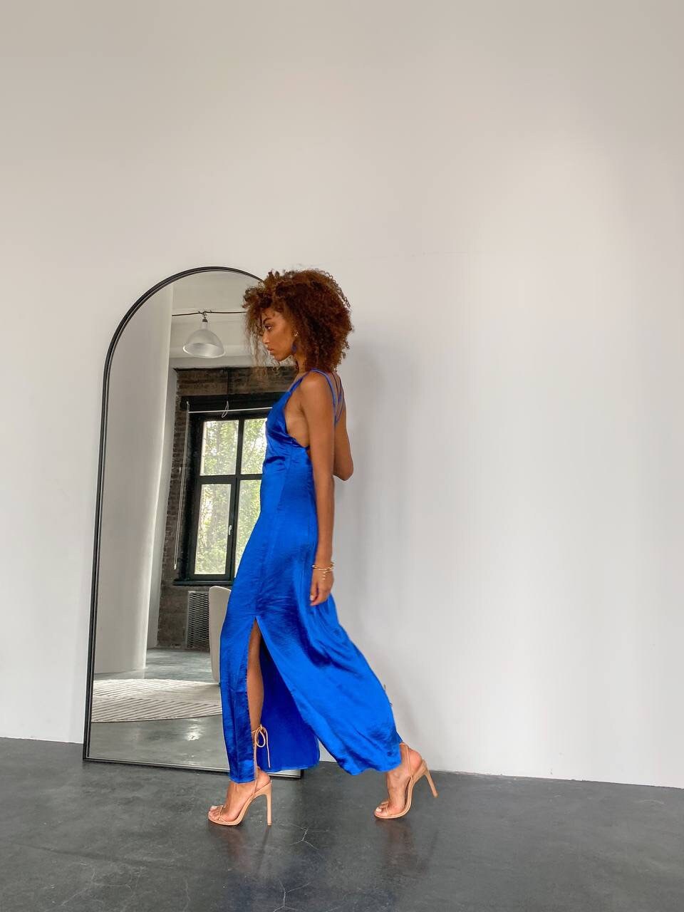 Cobalt Blue Silk Wedding Guest Dress Silk Slip Dress With | Etsy