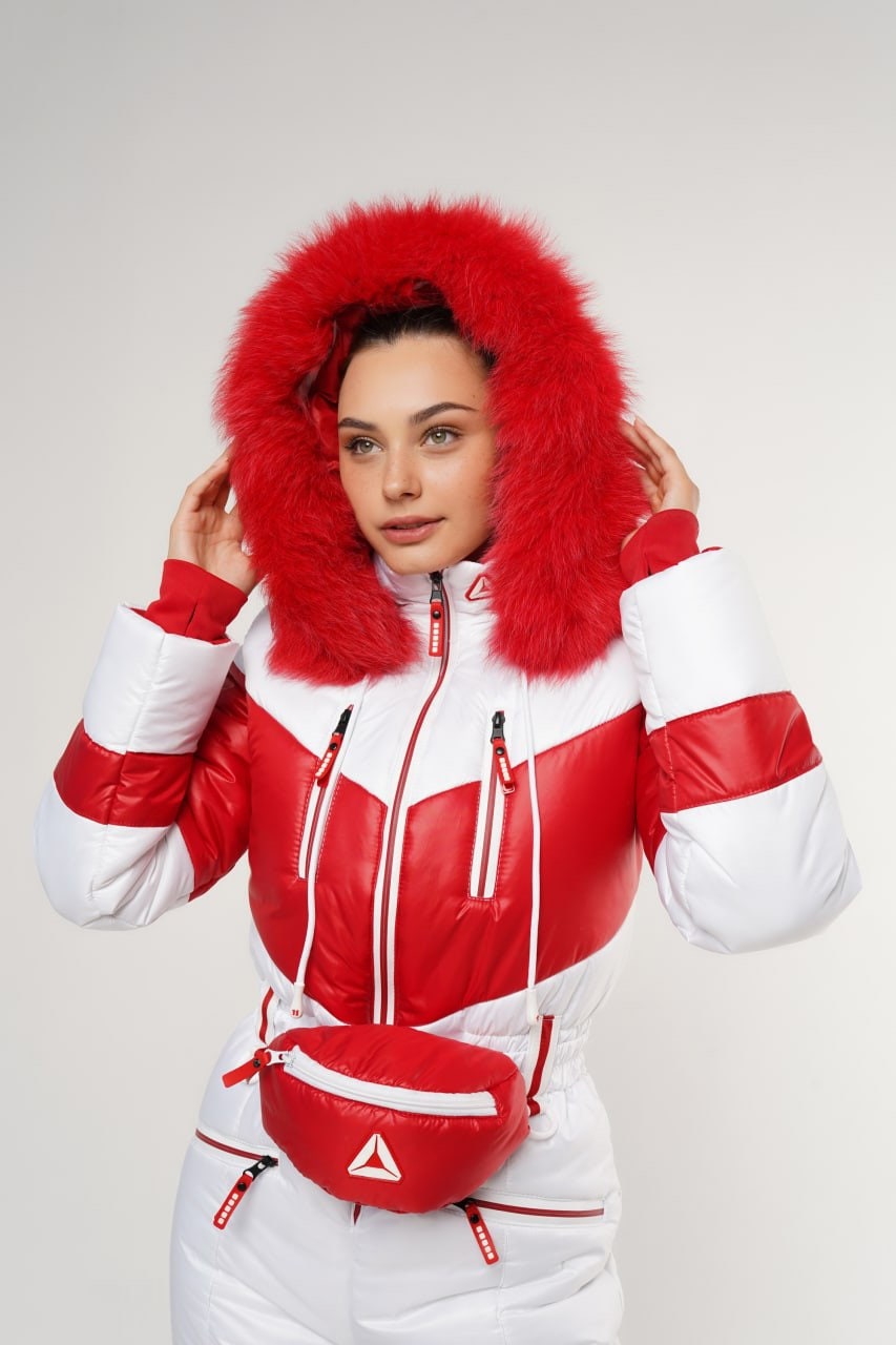 Colorblock Women's Ski Suit in Black and White Winter Ski Etsy