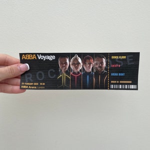 Abba Voyage - PDF Digital Download Benutzerdefinierte Souvenir Theaterkarten West End Shows