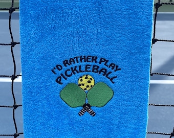 Personalized Embroidered Pickleball Towel | Cotton Velour Sports Towel