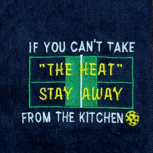 Personalized Pickleball Towel, Custom Embroidered Court Towel, "Stay away from the kitchen" design, Soft Cotton, Pickleball Gift Bild 2
