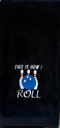 Personalized Bowling Towel: Custom Embroidered Cotton Velour
