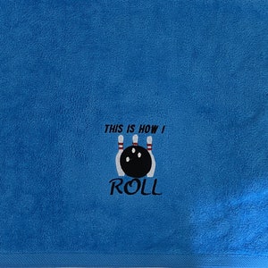 Personalized Bowling Towel: Custom Embroidered Cotton Velour
