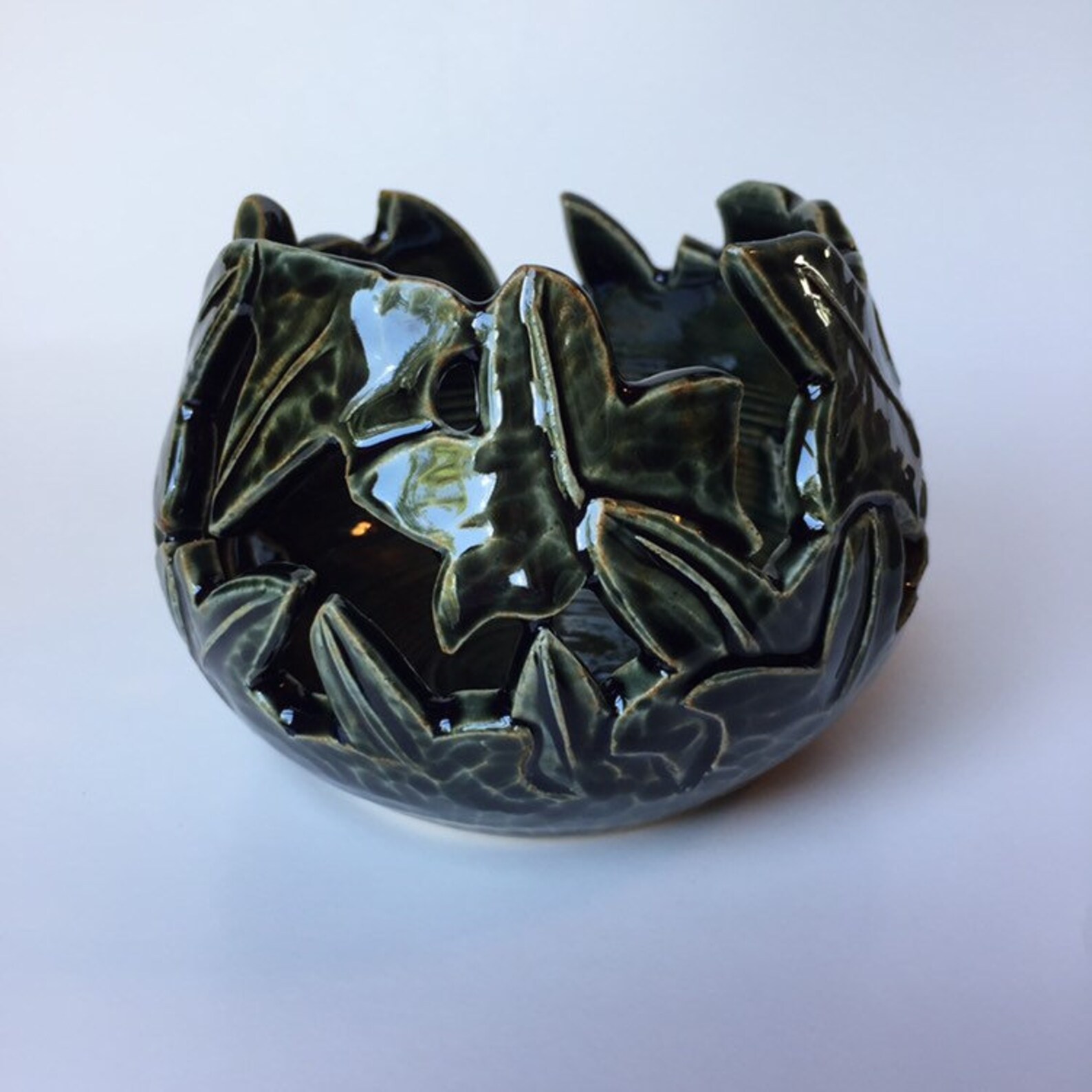 Decorative Carved Ivy Bowl Etsy