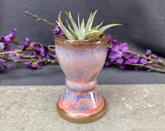Support pour plante de table rose fuchsia fait main