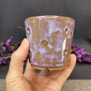 Pot à orchidées lilas extra petit, fait main