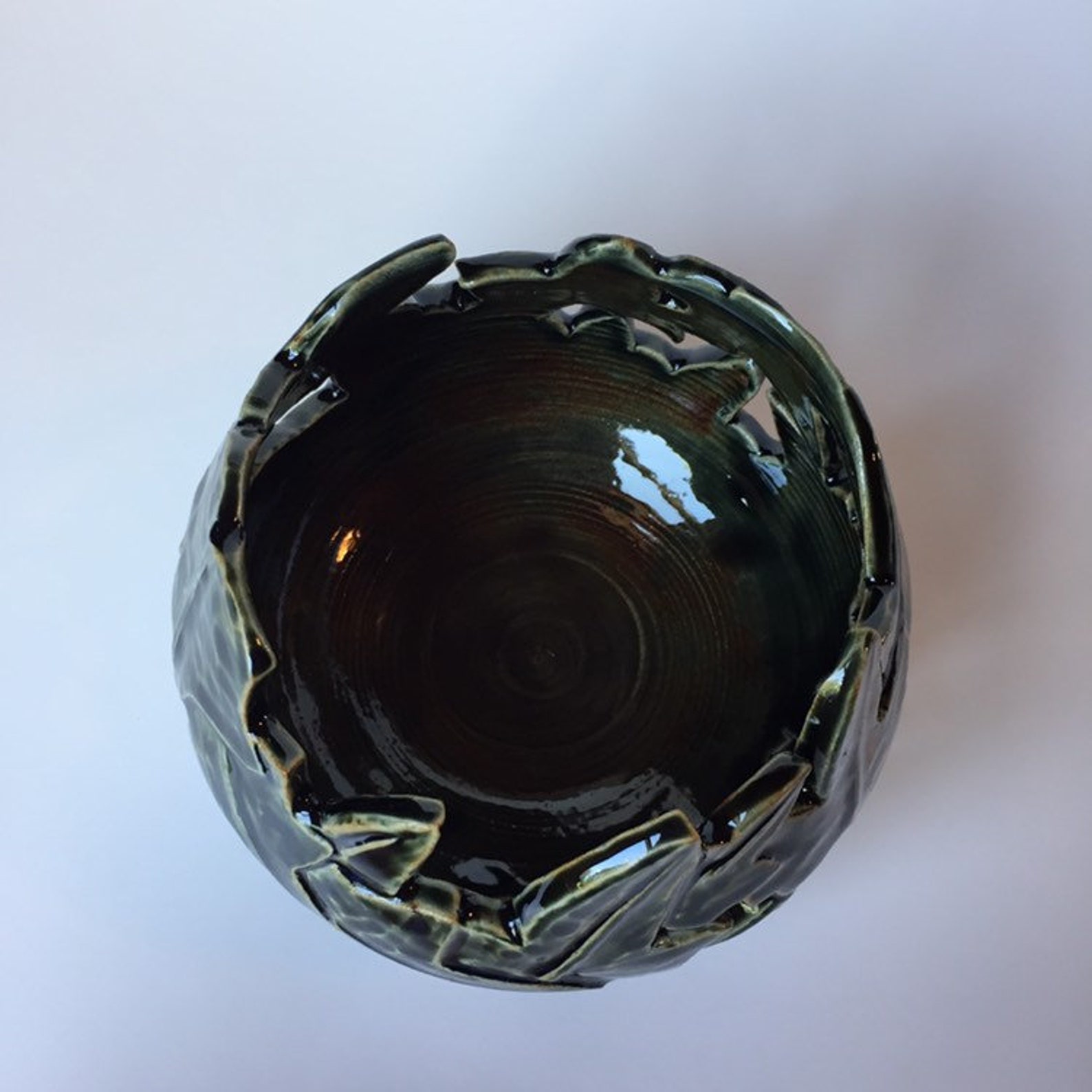 Decorative Carved Ivy Bowl Etsy